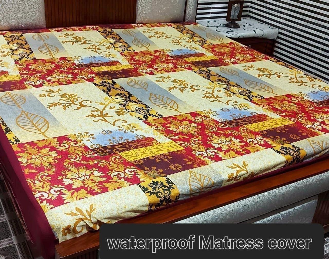 Available Designs of Fancy printed Waterproof Mattress Fitted BedSheet*