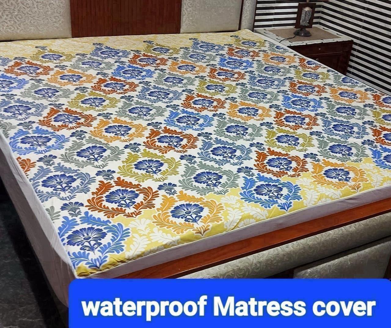 Available Designs of Fancy printed Waterproof Mattress Fitted BedSheet*
