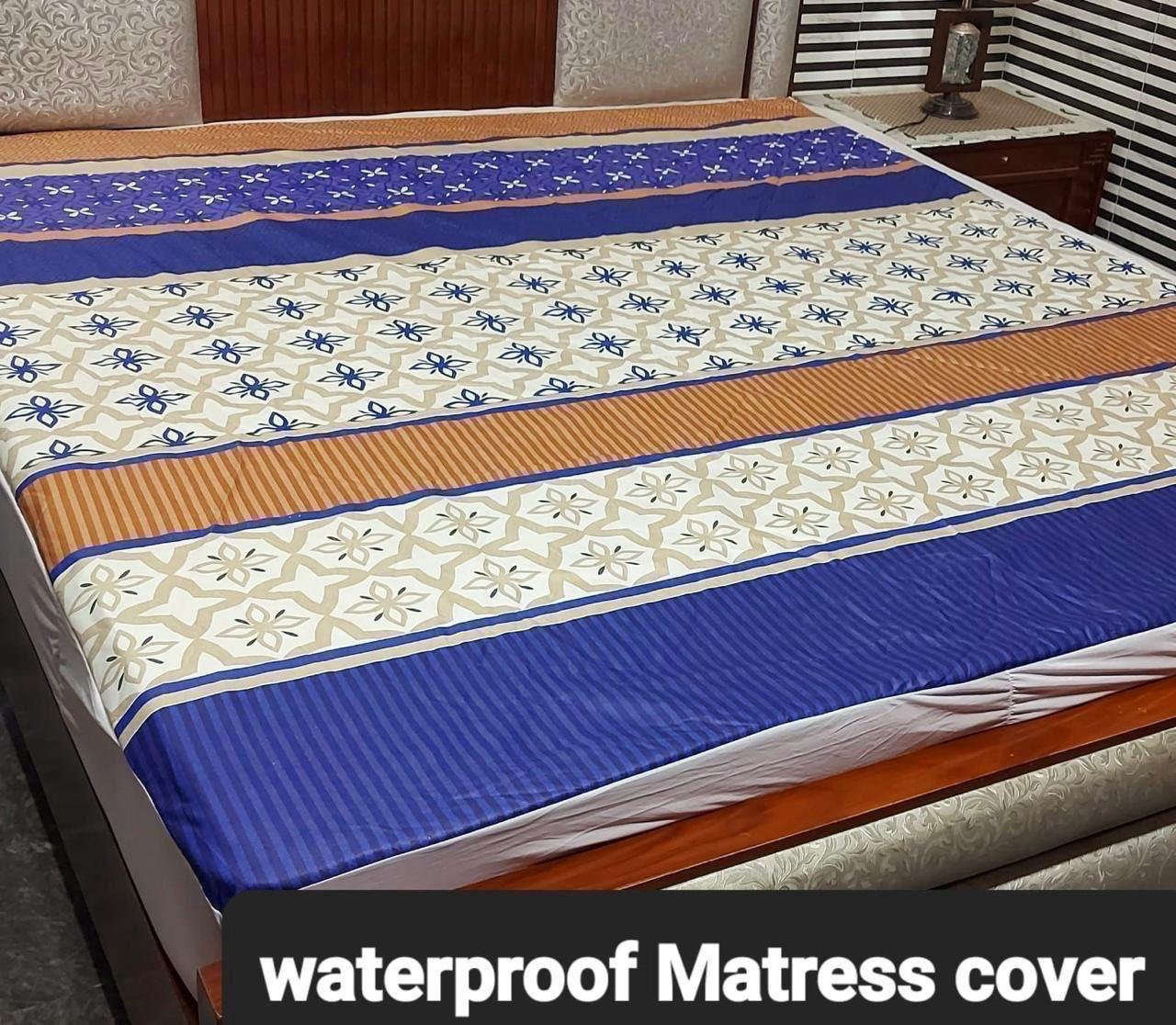 Available Designs of Fancy printed Waterproof Mattress Fitted BedSheet*