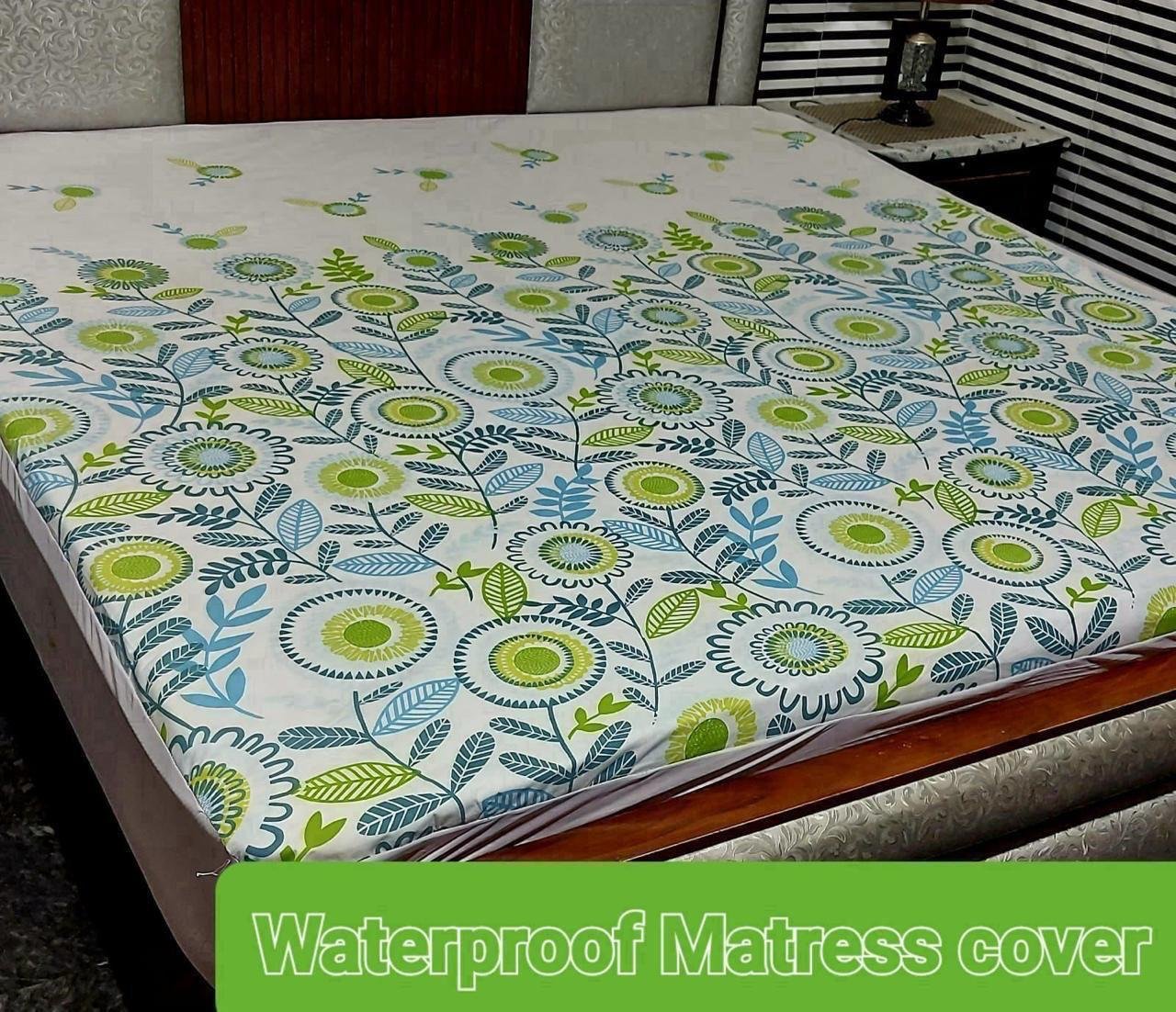 Available Designs of Fancy printed Waterproof Mattress Fitted BedSheet*