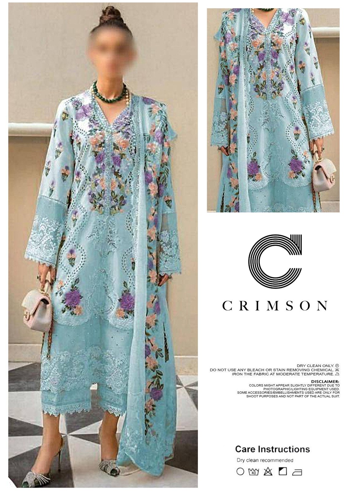 Crimson by saira shakira luxery lawn collection*