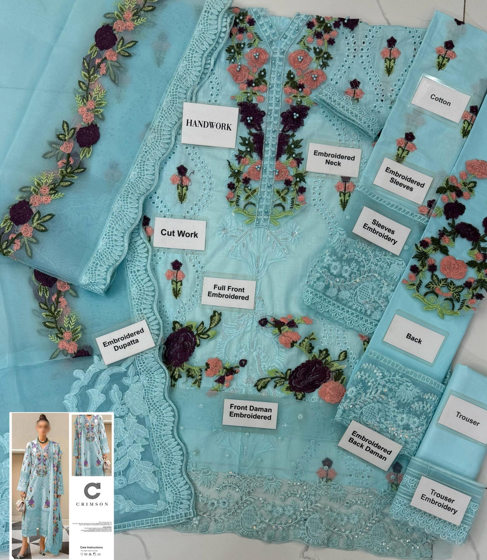 Crimson by saira shakira luxery lawn collection*