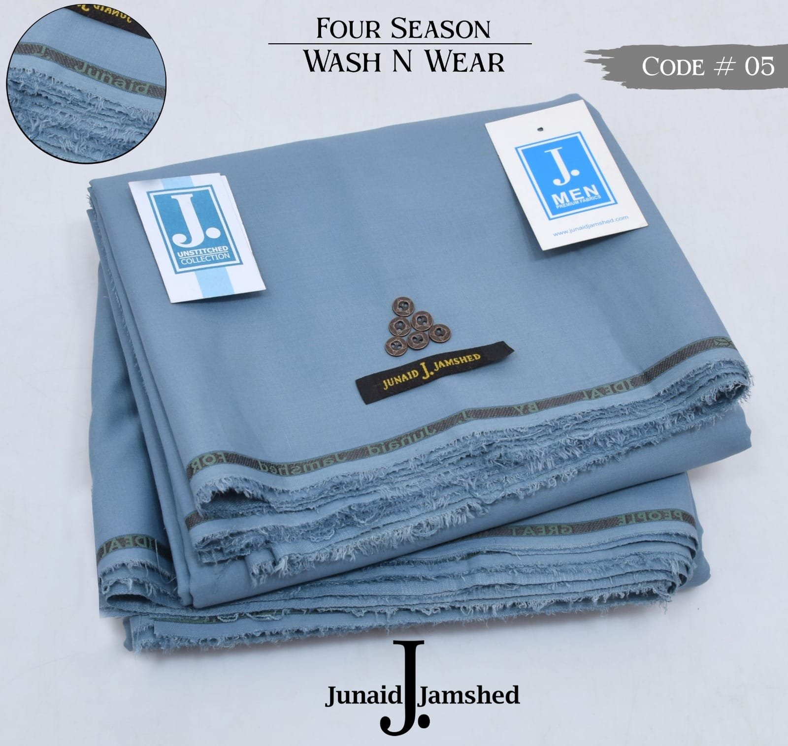 JUNAID JAMSHED* FOR SEASON .WASH N WEAR* ‎ Men’s Wear Unstitched*