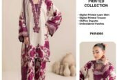 Printed Lawn Front • Printed Lawn Back • Printed Lawn Sleeves • ⁠Sleeves Embroidered Patch • ⁠Neck Embroidered Lace • ⁠Neck Embroidered Patch • Printed Chiffon Dupatta • Printed Trouser