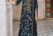 BRAND:IZNIK* *EMBROIDERED LAWN WITH DIGITAL PRINTED SILK DUPATTA*