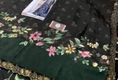 BRAND:IZNIK* *EMBROIDERED LAWN WITH DIGITAL PRINTED SILK DUPATTA*