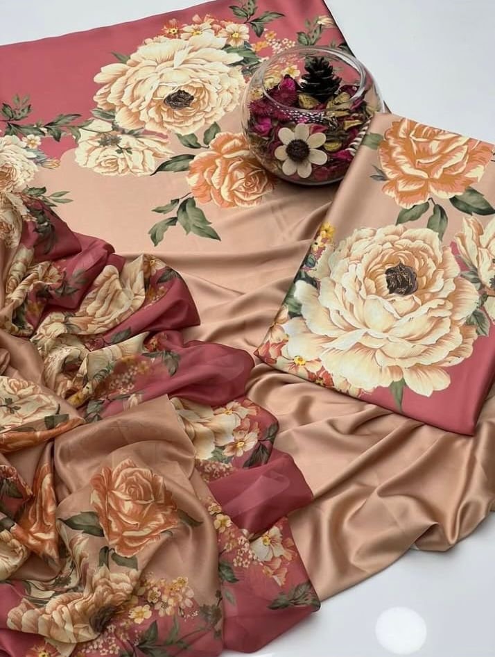 Tie N Die Digital printed 3pc Shamooz Silk Fabric detail