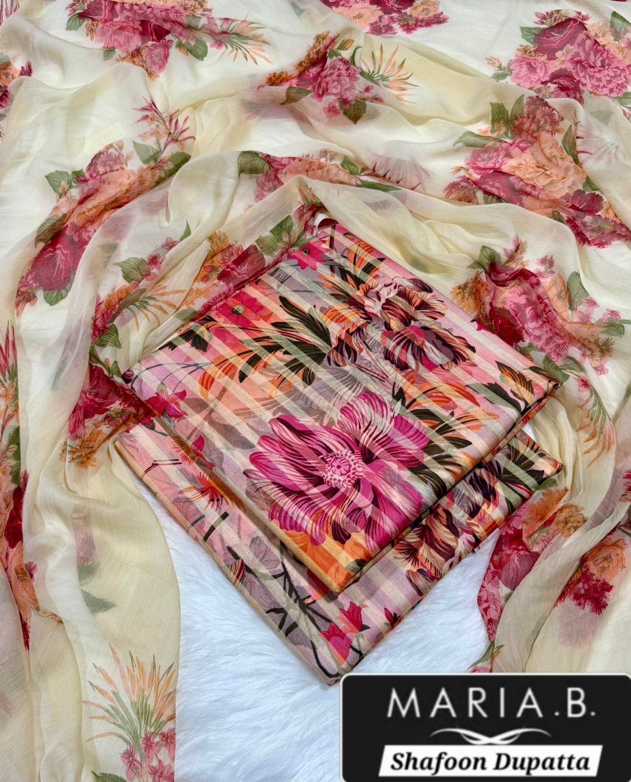 MARIA.B with Shafoon Duppata 3pc Lawn Collection