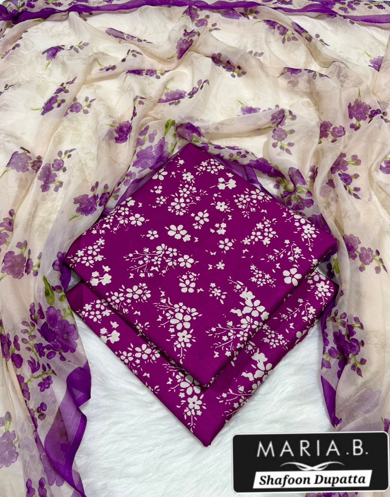 MARIA.B with Shafoon Duppata 3pc Lawn Collection