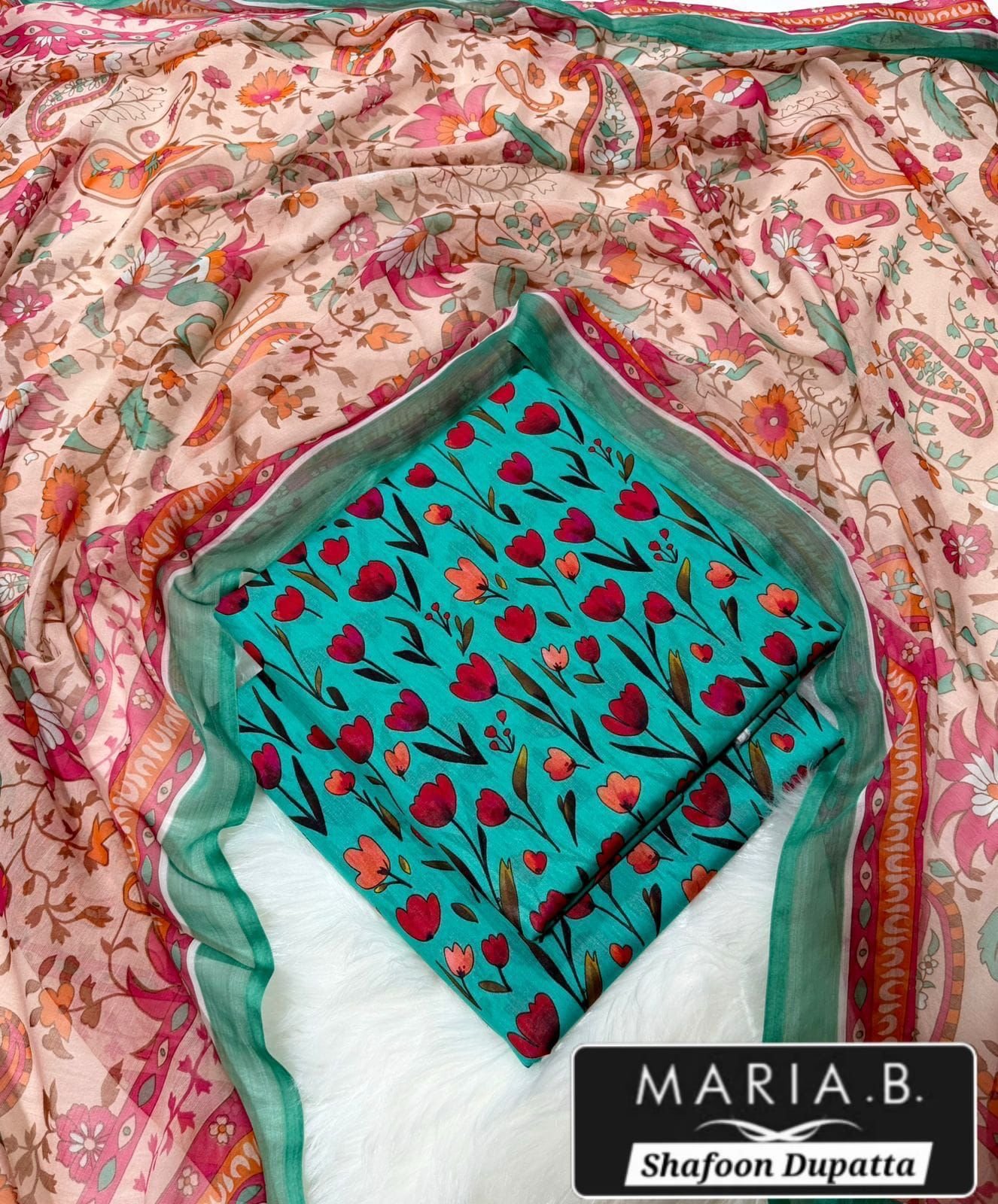MARIA.B with Shafoon Duppata 3pc Lawn Collection