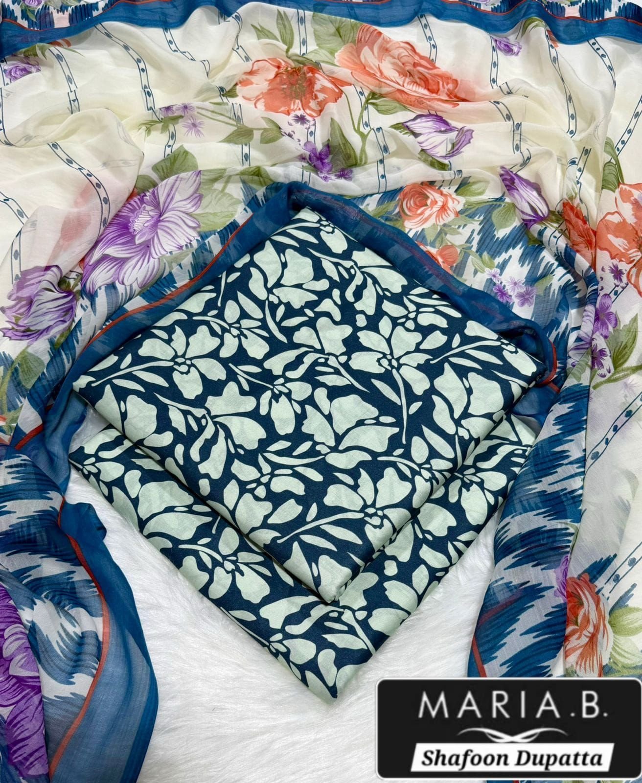 MARIA.B with Shafoon Duppata 3pc Lawn Collection