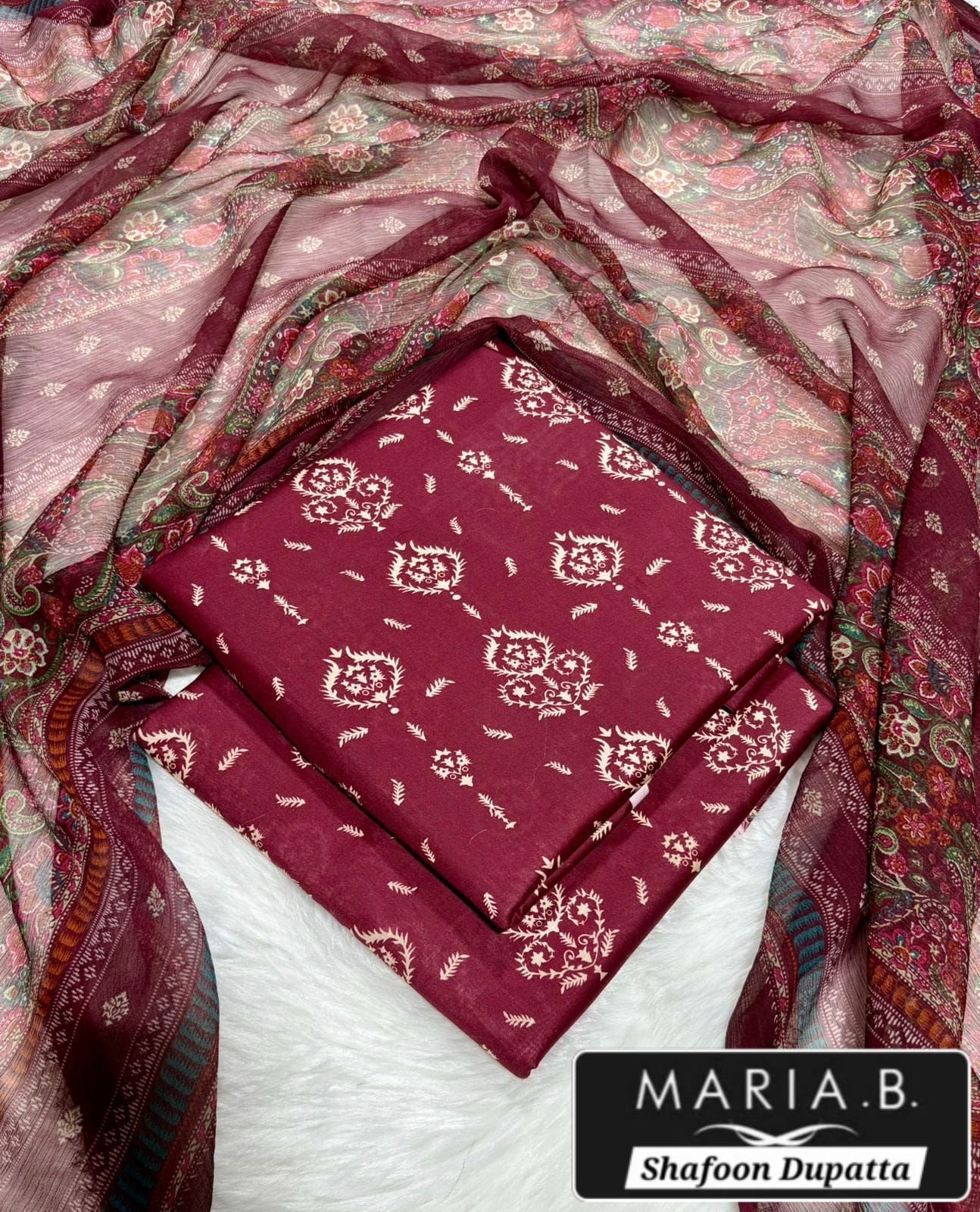 MARIA.B with Shafoon Duppata 3pc Lawn Collection
