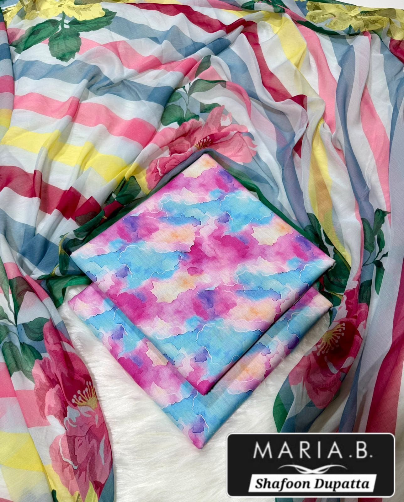MARIA.B with Shafoon Duppata 3pc Lawn Collection