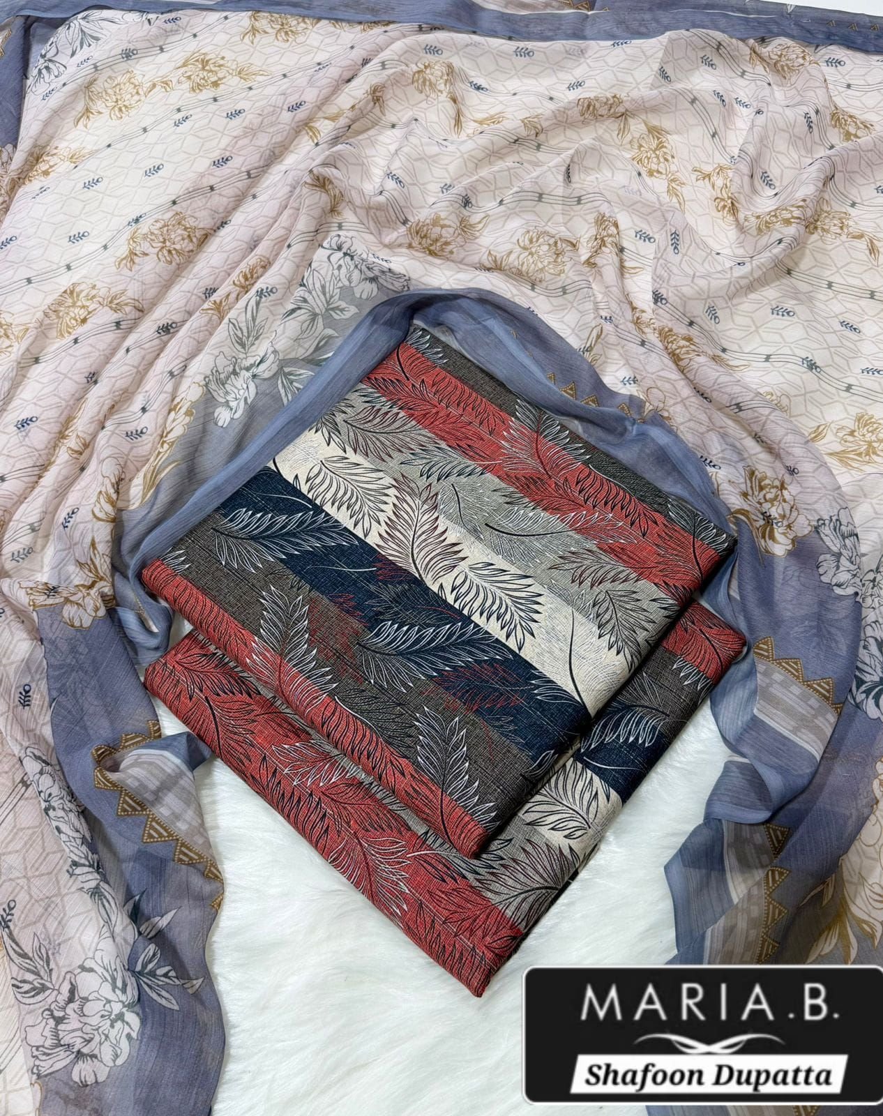 MARIA.B with Shafoon Duppata 3pc Lawn Collection