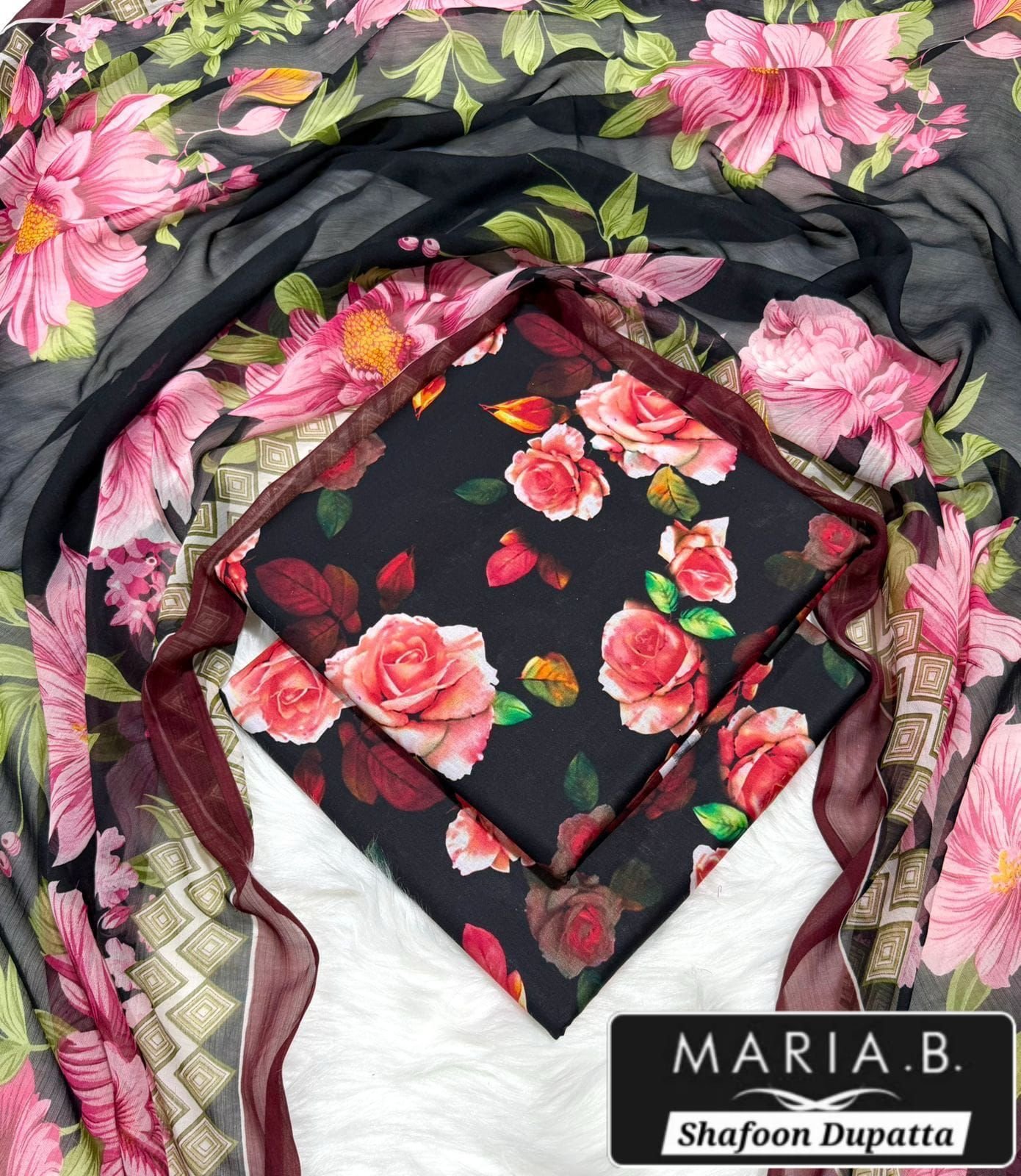 MARIA.B with Shafoon Duppata 3pc Lawn Collection