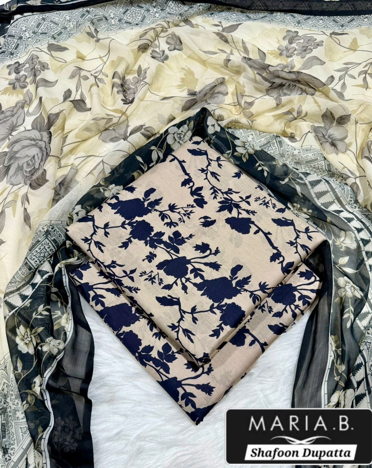 MARIA.B with Shafoon Duppata 3pc Lawn Collection