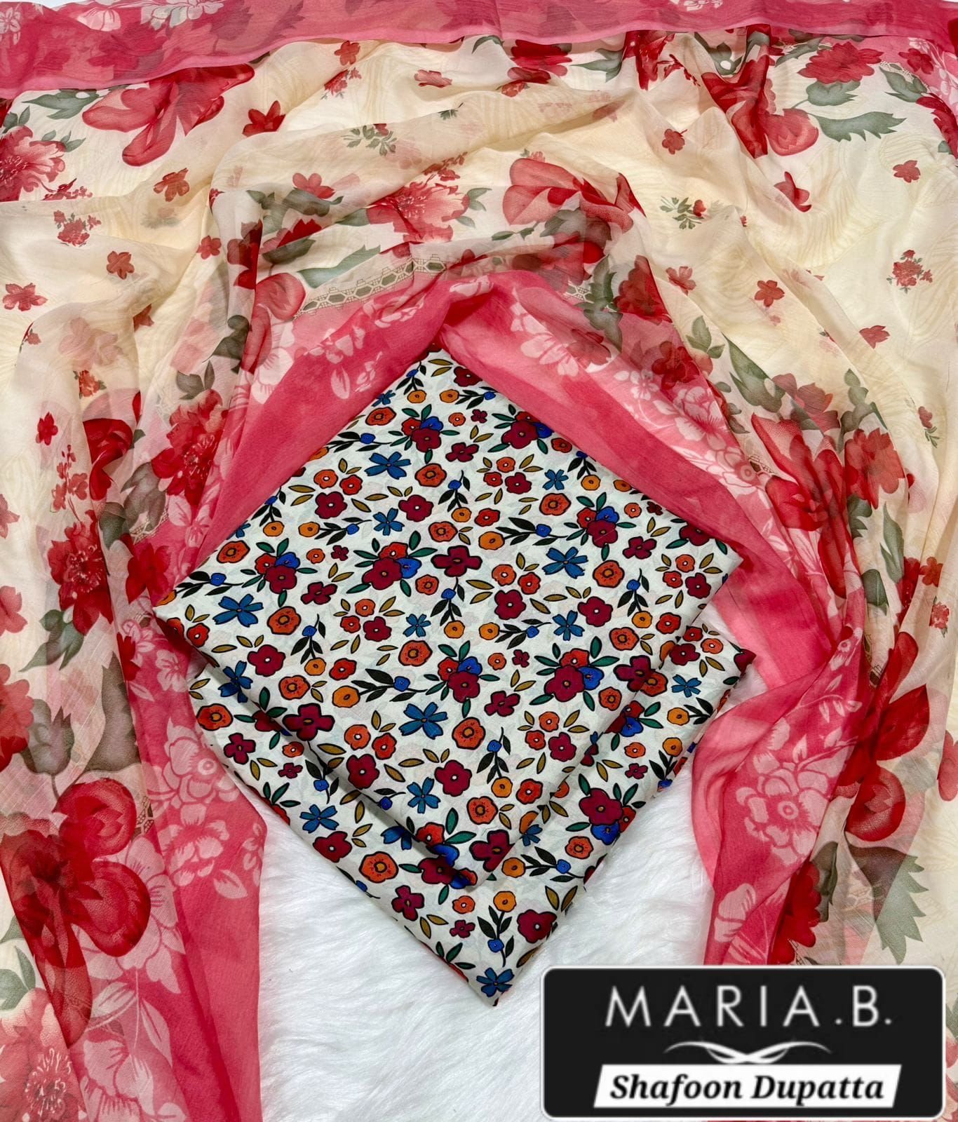 MARIA.B with Shafoon Duppata 3pc Lawn Collection