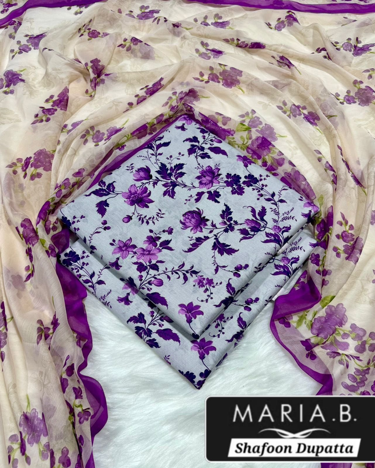 MARIA.B with Shafoon Duppata 3pc Lawn Collection
