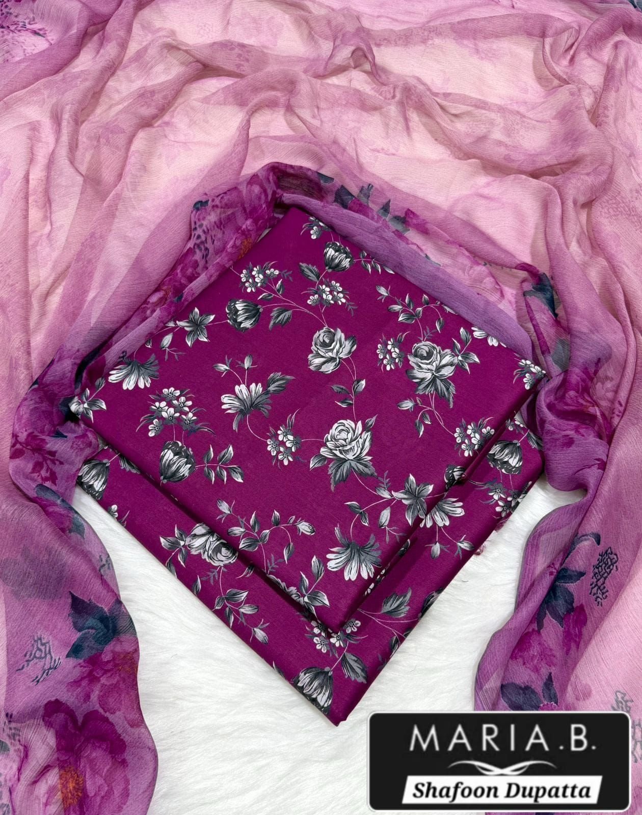 MARIA.B with Shafoon Duppata 3pc Lawn Collection