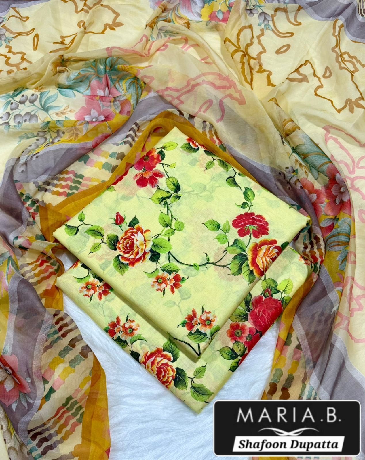 MARIA.B with Shafoon Duppata 3pc Lawn Collection