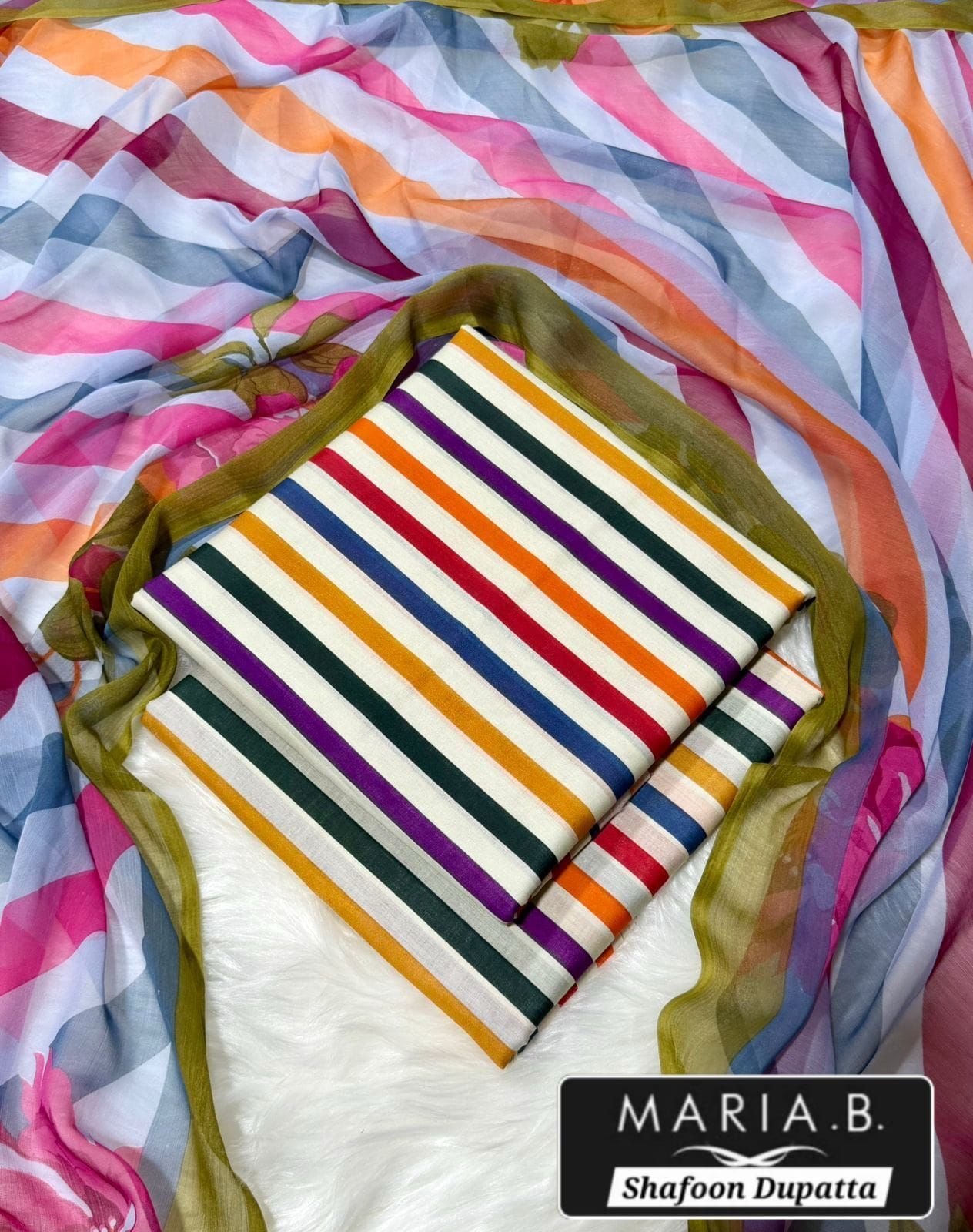 MARIA.B with Shafoon Duppata 3pc Lawn Collection