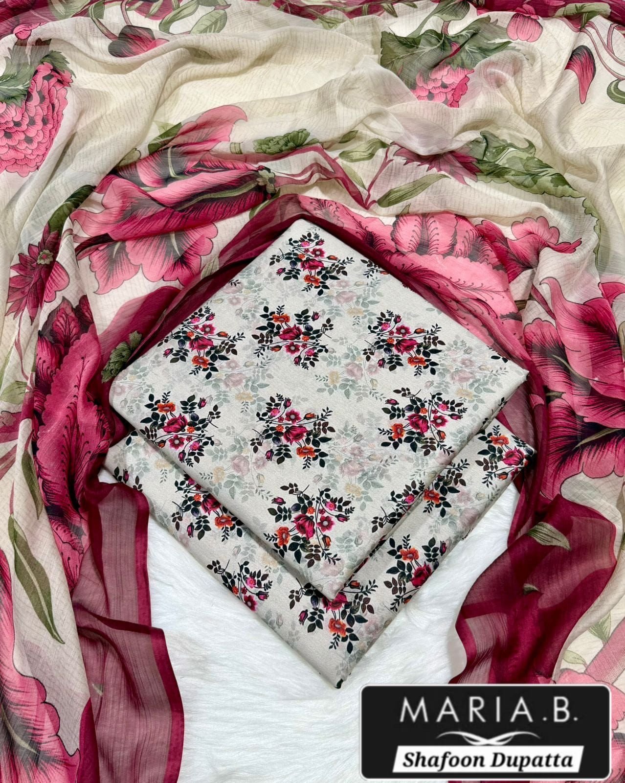 MARIA.B with Shafoon Duppata 3pc Lawn Collection