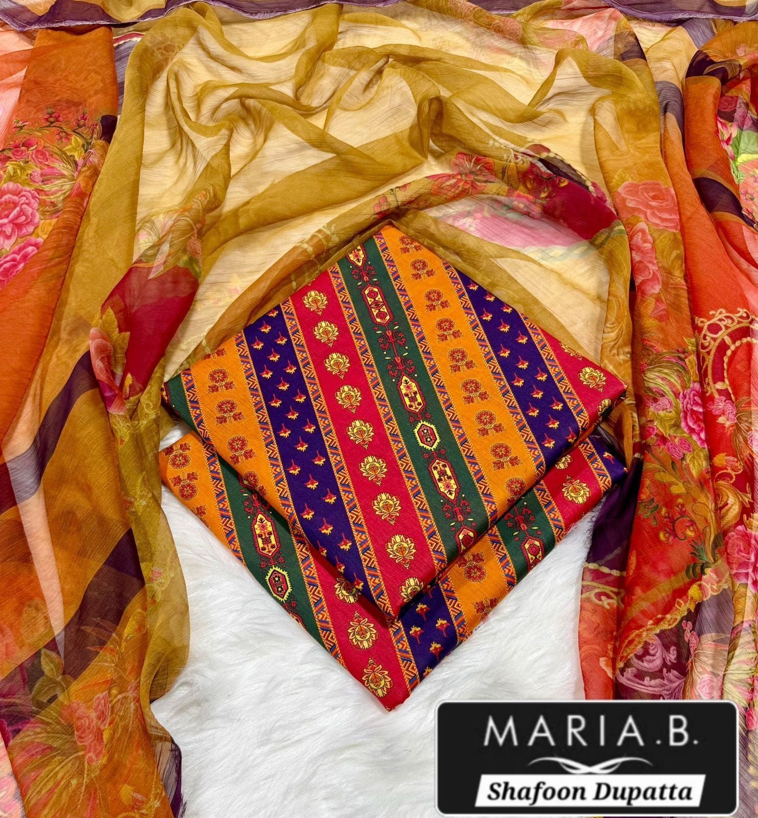 MARIA.B with Shafoon Duppata 3pc Lawn Collection